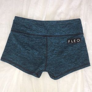 FLEO Turquoise Black Heather Shorts